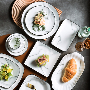 盘子创意个性家用菜盘北欧风陶瓷餐具网红欧式装菜好看的日式餐盘