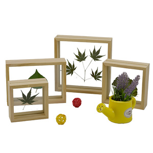 包邮创意双面玻璃植物标本框树叶夹57寸相框摆台个性diy相框画框