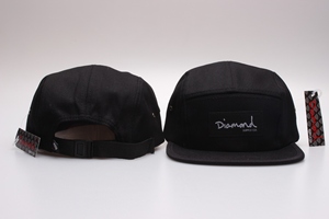 DIAMOND 5 Panel Hats1998格子花布潮平檐帽男女嘻哈五片五叶帽子