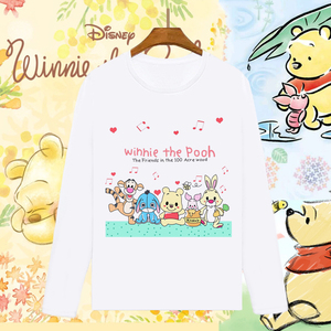 小熊维尼熊Winnie the Pooh皮杰亲子装童装长袖T恤衫上衣服打底衫