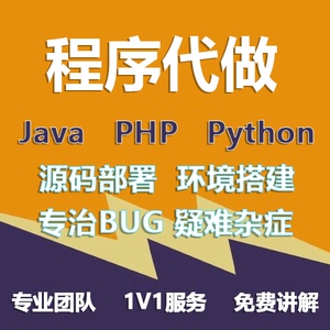 php/java/python开发代码修改程序代做环境部署搭建数据库优化