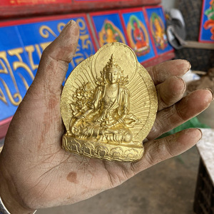 【造佛像】中号地藏王菩萨佛像 地藏菩萨 西藏传统擦擦泥塑造像