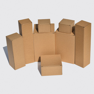 现货通用牛皮盒三层瓦楞纸盒加硬电子配件包装盒E坑原褐色盒批发