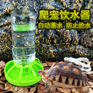乌龟水盆食盆自动饮水器喝水盘角蛙蜥蜴蛇苏卡达乌龟爬宠爬虫喂水