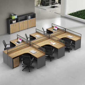 职员桌办公桌简约现代员工位双人4四人6人办公室员工位工作桌子