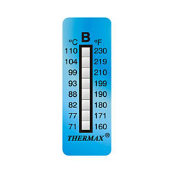 71- 110度8B测温纸 英国进口八格温度热敏试纸 板温条 示温标签