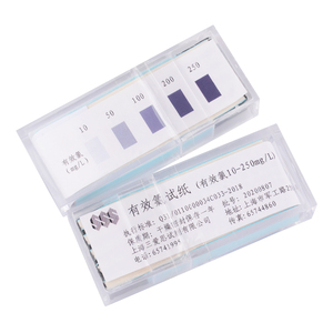 三爱思测氯试纸0-10-250mg/L余氯检测84含氯消毒剂污水有效氯浓度