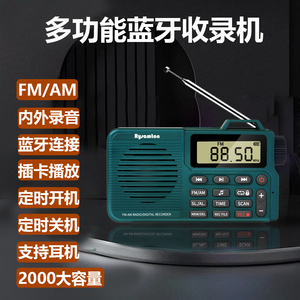 出口美国DSP收音机插卡录音机定时闹钟睡眠关机蓝牙低音炮小音箱