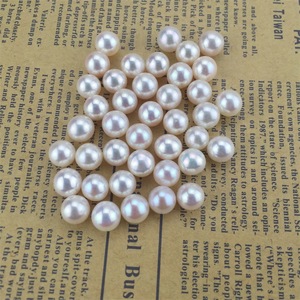 天然色淡水珍珠颗粒3-12-13MM圆形免费打孔裸珠 散珠手作戒指吊坠
