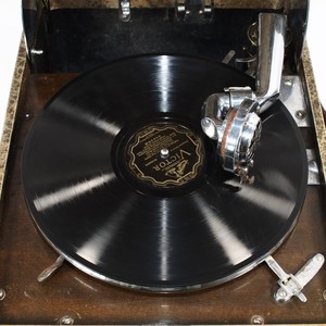 哥伦比亚 Columbia 214老式手摇机械留声机黑胶唱片机