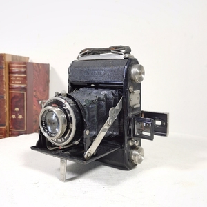 欧洲古董PRONTOR皮腔折叠相机机械胶片胶卷机怀旧收藏快门工作7品