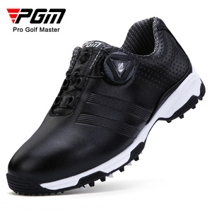 PGM高尔夫球鞋女黑色防水鞋面旋钮鞋带运动鞋防侧滑鞋钉golf女鞋