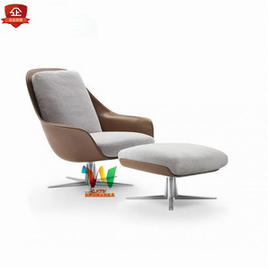厂家直销北欧简约家具设计师马鞍皮椅舒适懒人椅沙发椅接待休闲椅