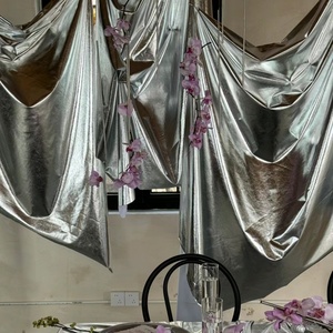 银色金色亮片皮布婚庆背景布吊顶造型设计面料布料
