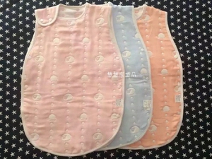现货日本代购正品Hoppetta六层纱布蘑菇睡袋 婴儿防踢被 高端定制