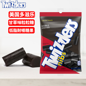 美国多滋乐甘草味粒粒切断糖果耐嚼170gTwizzlers Licorice Candy