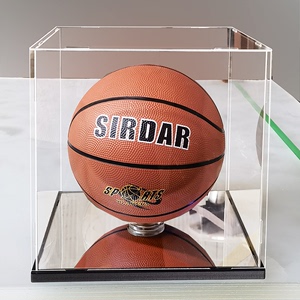 高透明1234567号标准篮球足排球展示盒防尘收纳整理盒透明展示架