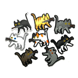 【NRS】小猫咪叼刀魔术贴士气章机能战术背包配件可爱橘猫臂章