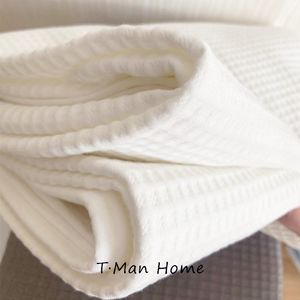 纯白色夏被全棉美容床盖毯小薄毯针织空调被夏季吸汗透气单双人床