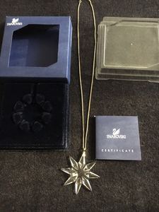 奥地利 施华洛世奇 Swarovski 老款 镀银 水晶大雪花项链  现货