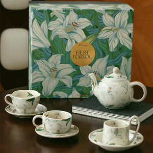 八大杯高颜值咖啡杯碟套装高档礼物盒英式下午茶陶瓷咖啡拿铁新款