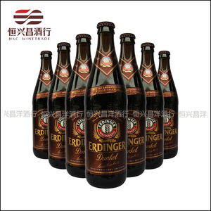 艾丁格小麦黑啤酒 500ml*12瓶 德国进口爱尔丁格黑啤