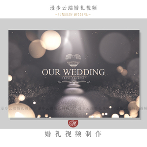 高端婚礼视频制作婚纱照电子相册暖场预告大屏幕LED开场大气创意