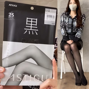 日本厚木25D40D丝袜(黑)atsugi天鹅绒显瘦美腿防紫外线性感防勾秋
