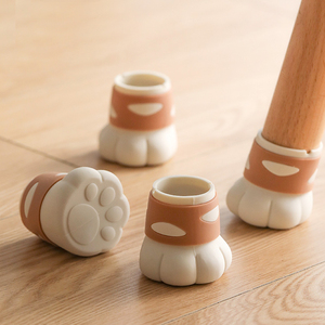 日本霜山硅胶桌脚垫可爱猫爪桌子脚保护套静音防滑耐磨凳椅子脚套