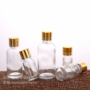 小分装瓶密封试用装酒瓶5ml-100毫升液体药水空玻璃瓶精油瓶 带盖