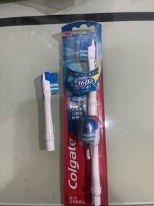 高露洁360度口腔清洁成人儿童电动牙刷1支电池可替换刷头清洁牙缝