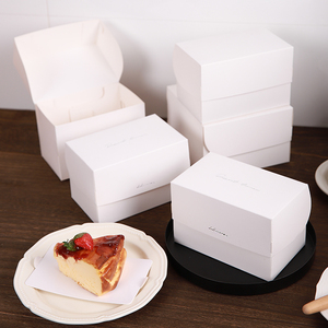 巴斯克切件蛋糕盒千层慕斯蛋糕切块包装盒长方形甜品打包盒一次性