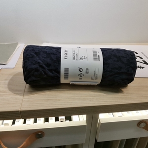 IKEA宜家  埃勒塞比午睡毯蓝色花纹休闲毯 沙发毯 盖毯 130*170cm