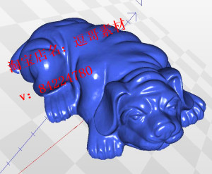 可爱动物狗趴摆件哈巴狗小狗STL圆雕图3d打印立体模型雕刻哈皮狗