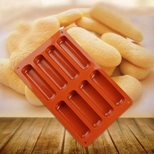 手指饼干模具 耐高温烤箱家用硅胶做蒸香肠闪电泡芙烘焙长条磨具