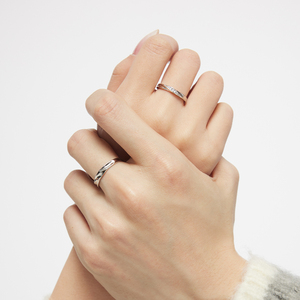 共度爱河情侣对戒纯银戒指男女款设计情人节求婚表白生日礼物一对