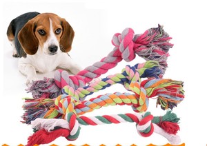 宠物狗玩具咬绳编织双结棉绳玩具耐咬磨牙大小号宠物用品