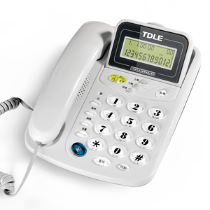TDLE17B型电话机免电池桌墙两用固定电话来电显示座机翻屏大铃声