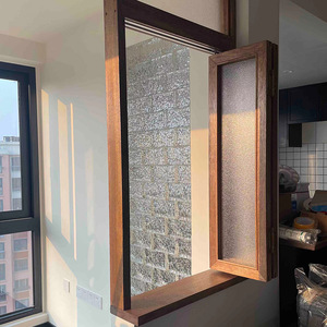 左右折叠木窗定制室内日式原木窗户推拉上翻玻璃窗原木隔断墙木框