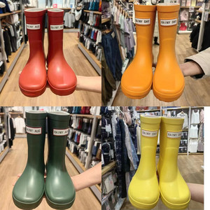 韩国亲子雨鞋女款时尚雨靴中筒防水轻便亲子水鞋新款水靴防滑胶鞋