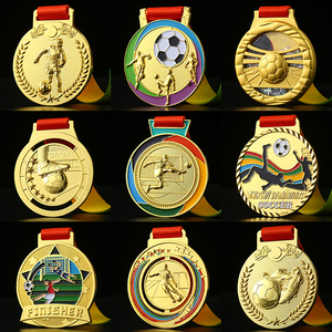 金属奖牌挂牌定制定做足球比赛儿童运动会冠军颁奖奖品纪念牌订制