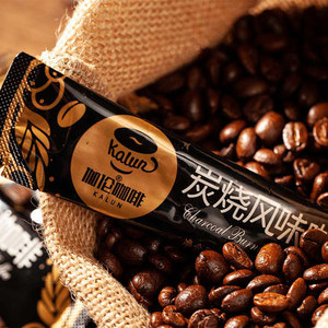 后谷速溶咖啡伦炭烧风味咖啡饮料18克/50条经济包装含糖饮品