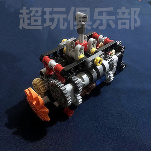 兼容乐高 变速箱 MOC 电动DIY 马达机械齿轮组模型 发动机玩具
