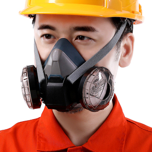双罐防尘口罩防工业粉尘打磨高效防灰尘口鼻罩透气过滤棉全脸面具