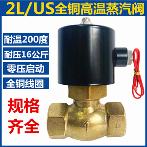 高温蒸汽电磁阀4分6分1寸220V24VDN15两通阀2L/US-15/20/25控制阀