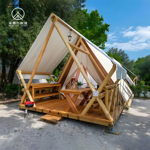 广州酒店帐篷厂家定制美丽乡村露营基地度假住宿木结构创意帐篷屋