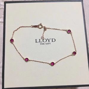 韩国专柜正品LLOYD 14K 新款 圆钻 诞生石 锆石 手链 简单大气