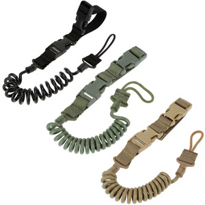 多功能战术弹簧Q绳 快速释放挂带安全绳 军迷玩具防丢防抢绳背带