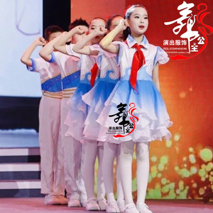 六一儿童诗歌朗诵演出服中小学生男女大合唱团少年有志中国梦表演
