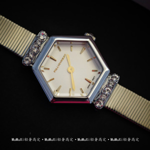 日本pv宫廷风六边形手表镶嵌施家皓石气质小众好运气ins石英腕表